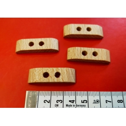 Guzik drewniany płaski ścięte boki